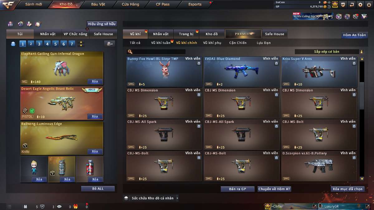 shop acc cf uy tin gia re